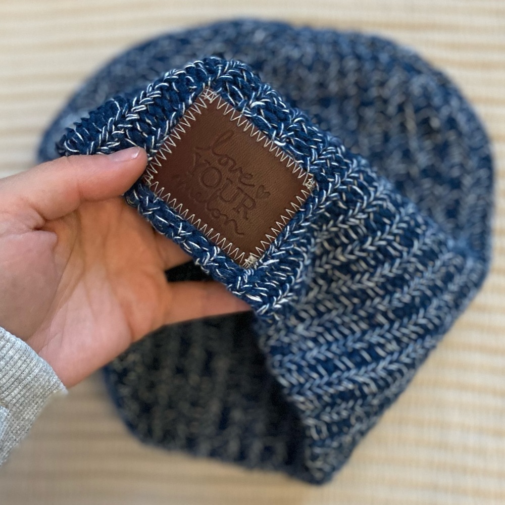 Love your melon beanie blue